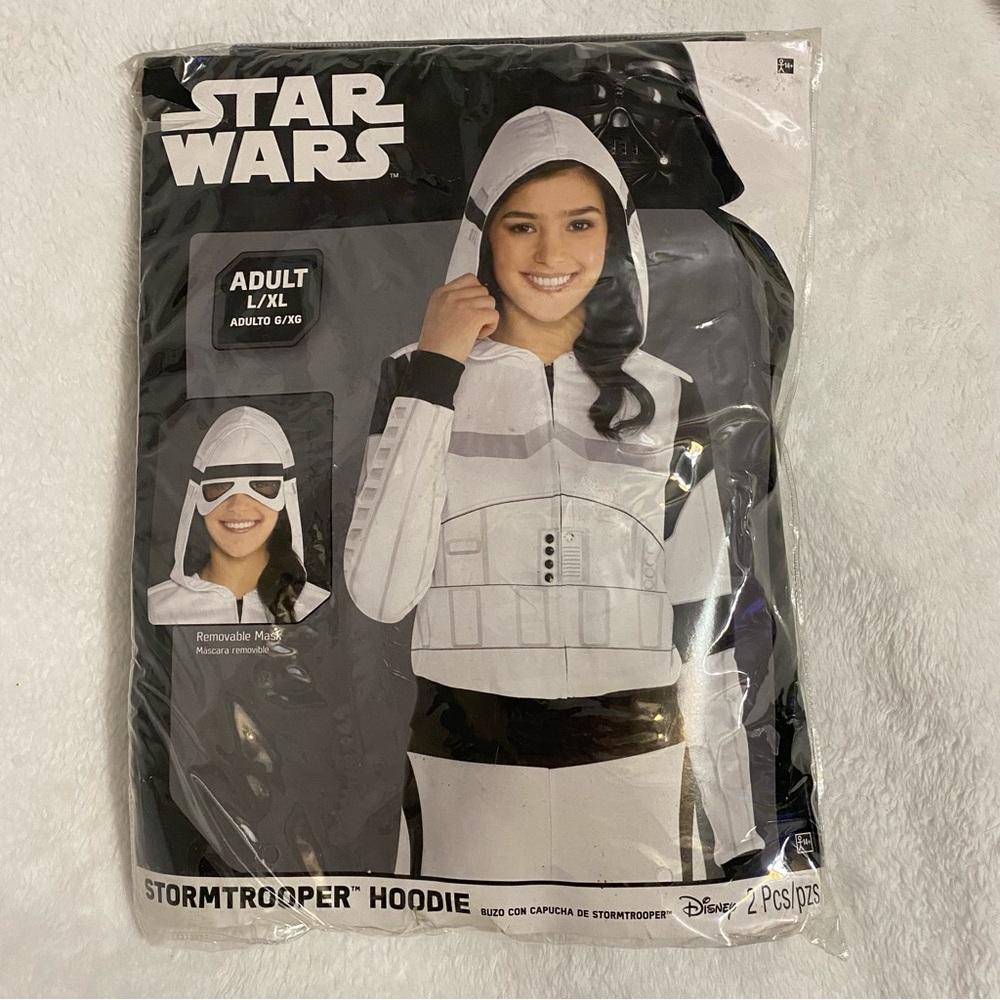 NEW Disney Star Wars Stormtrooper Hoodie Sweater Costume women adult size large